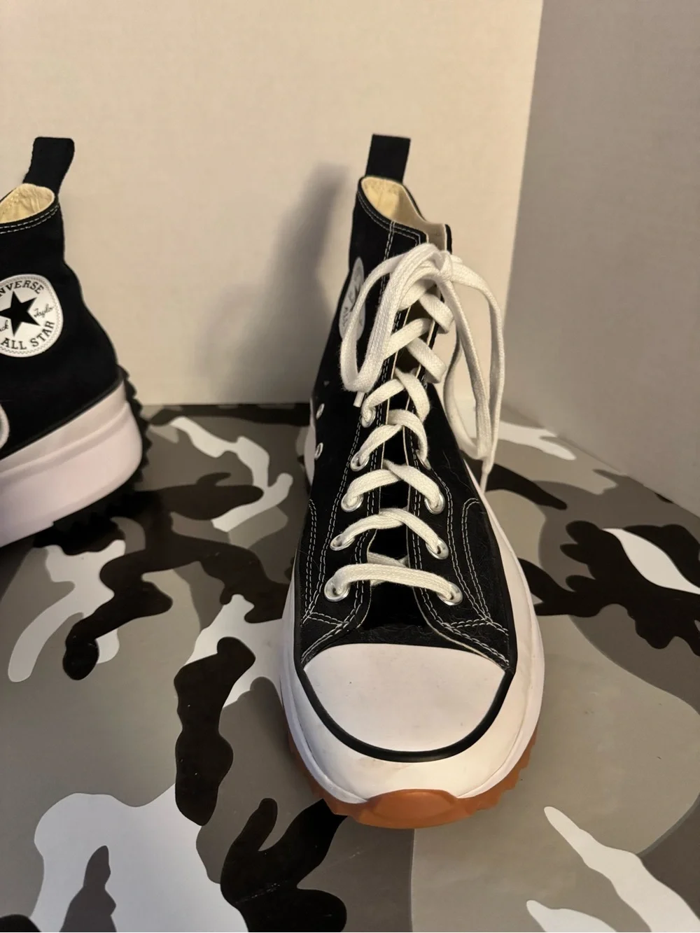 Converse Run Star Hike Platform High-Top Sneakers - Black/White legit